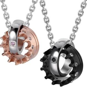 HIs Queen, Her King couple necklace